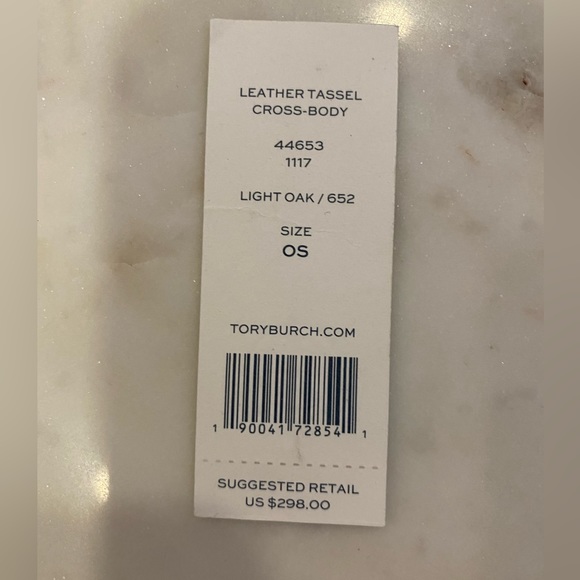 Tory Burch Leather Tassel Cross-Body - Light Oak - Picture 4 of 10